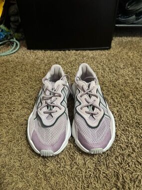 adidas Women's Mesh Sneakers in Light Lavender with holographic Trim
